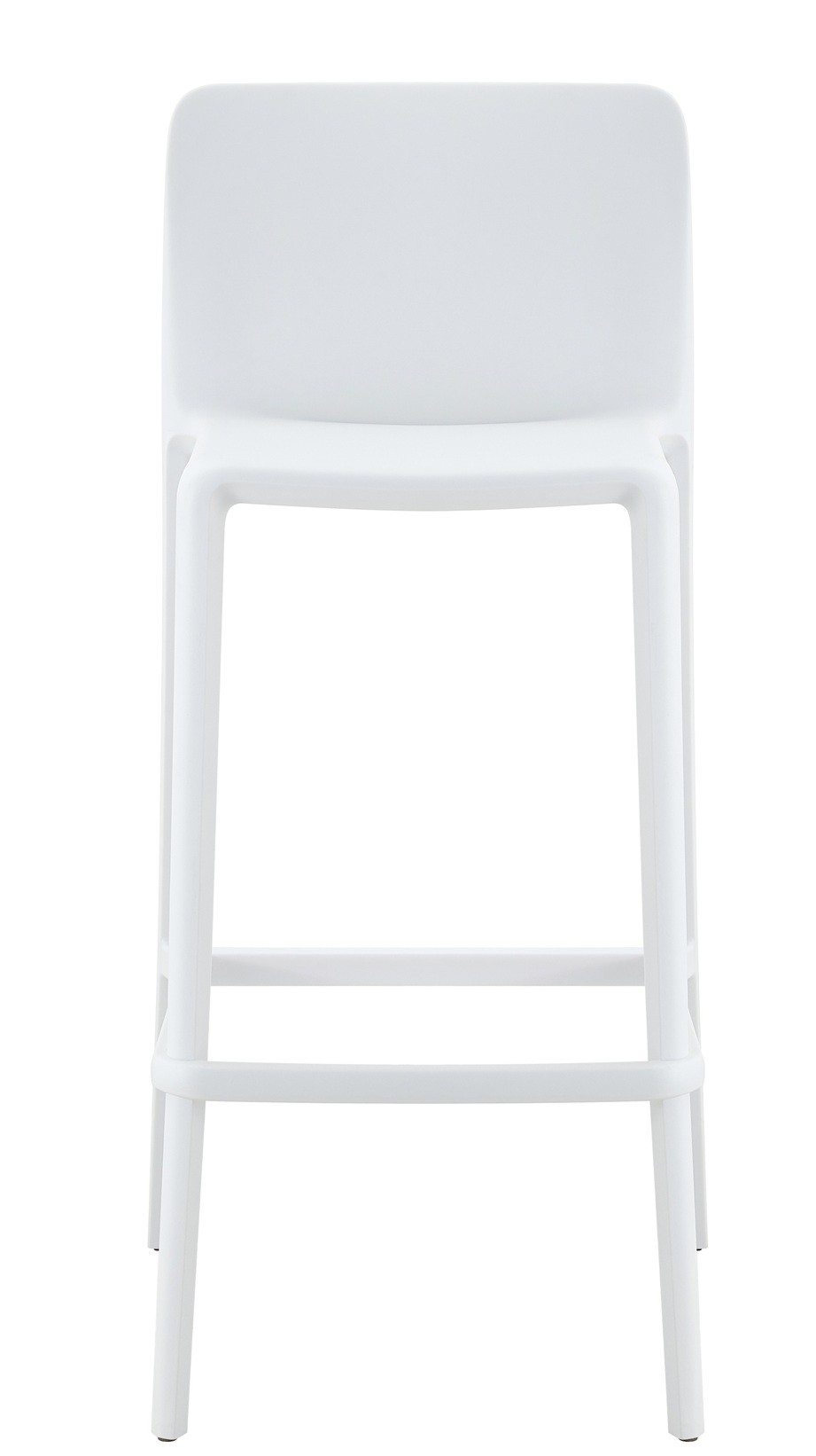 Taburete CAPRICE, apilable, tratamiento anti UV, polipropileno blanco - Imagen 2