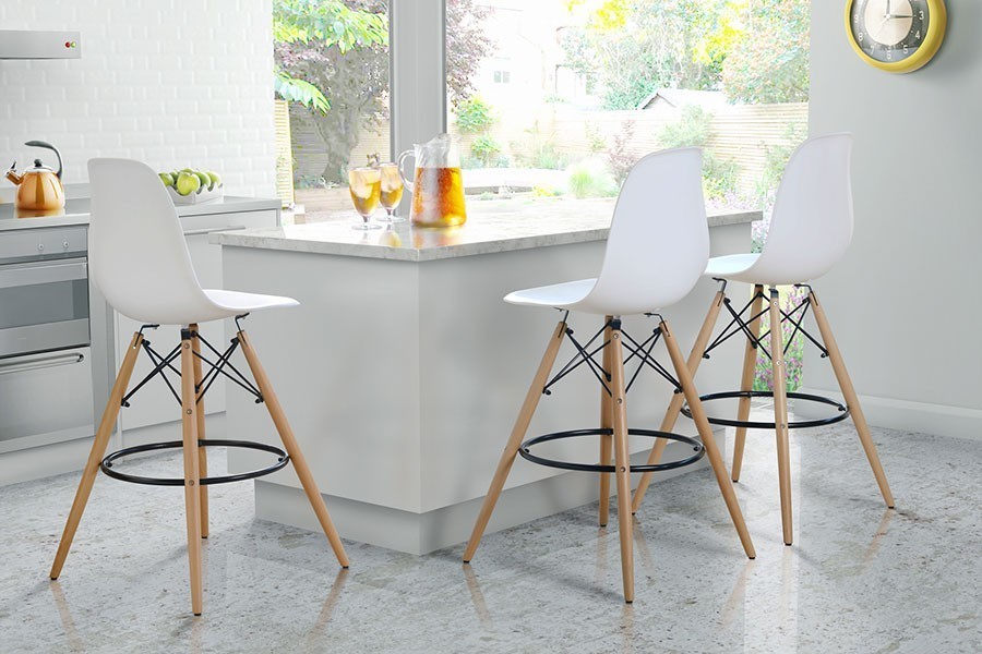 Taburete STAR (SU), madera, carcasa blanca - Imagen 6