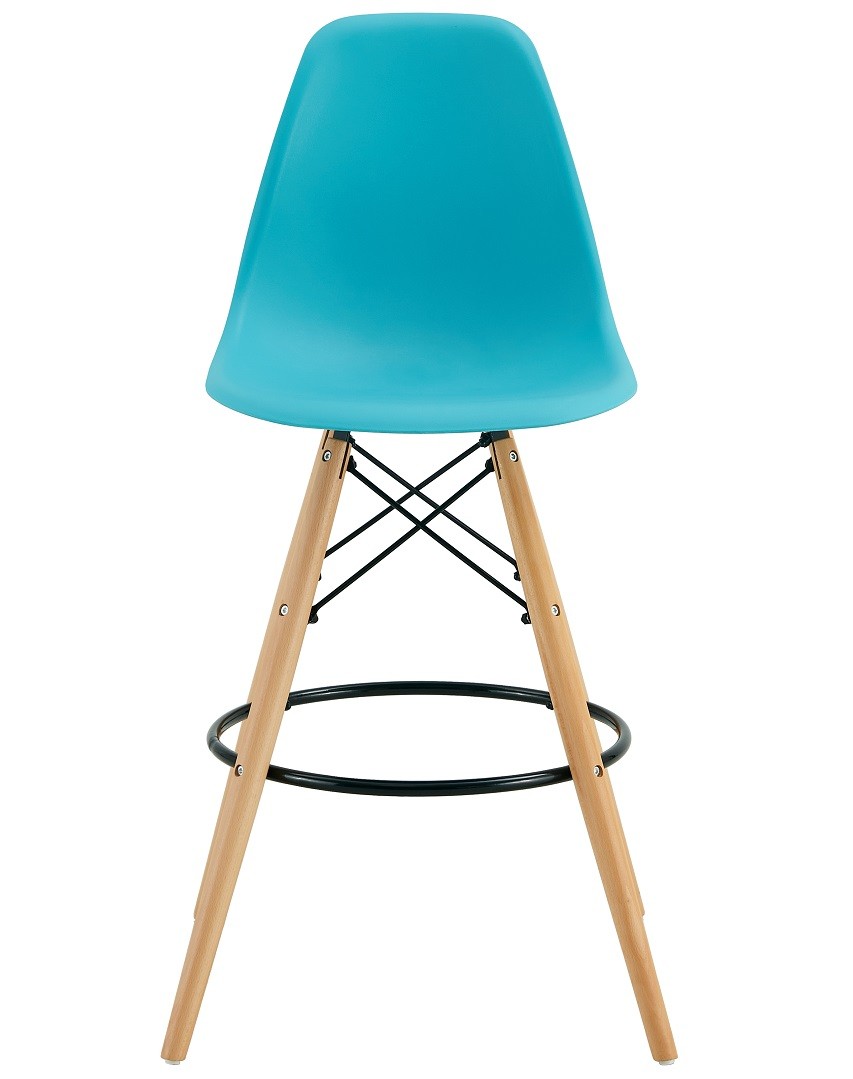 Taburete STAR (SU), madera, carcasa turquesa - Imagen 2