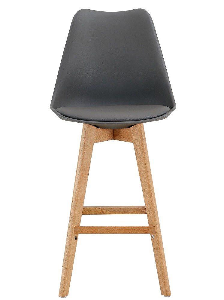 Taburete TORRE (SU), madera, gris oscuro, cojín gris oscuro - Imagen 2