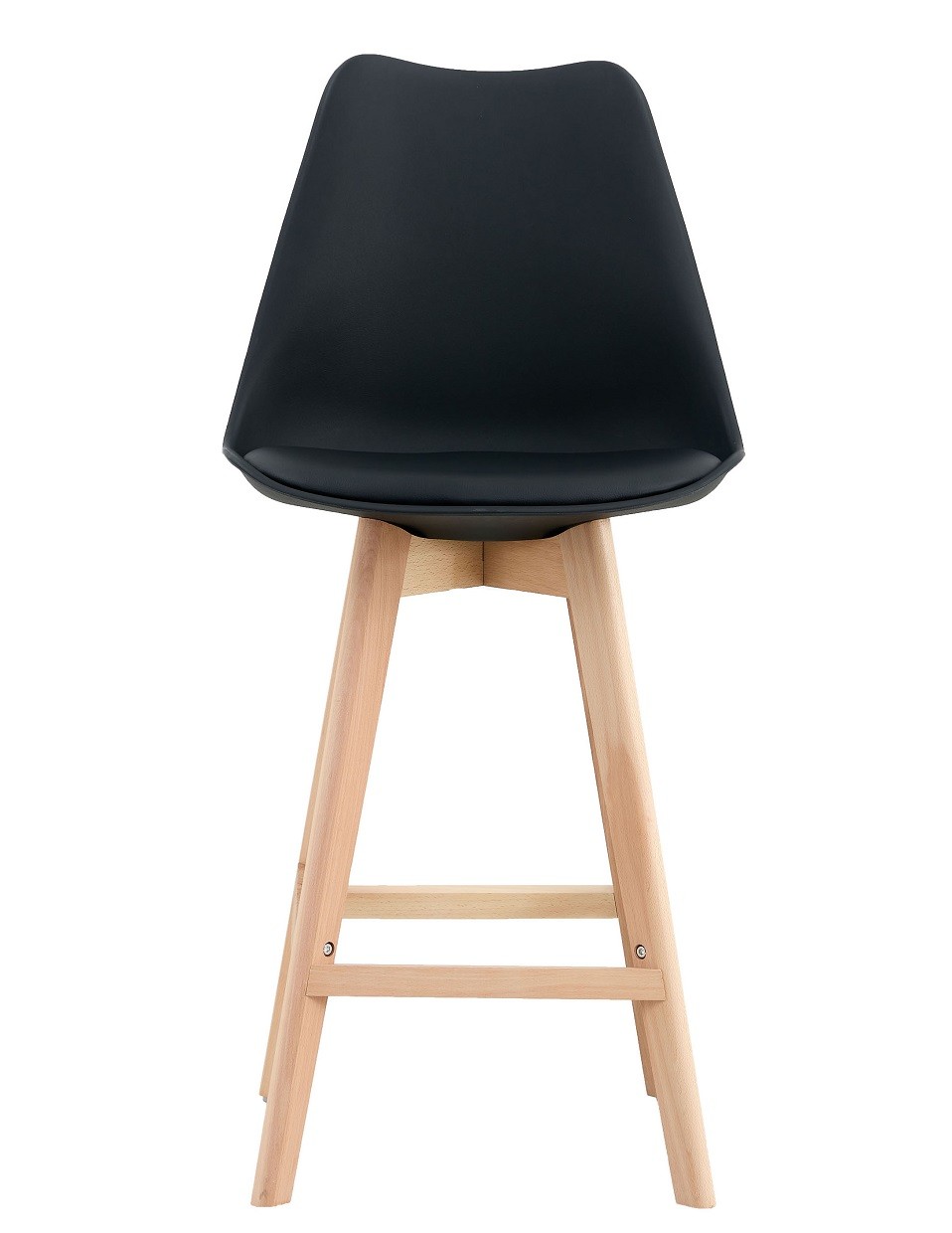 Taburete TORRE (SU), madera, negro, cojín negro - Imagen 2